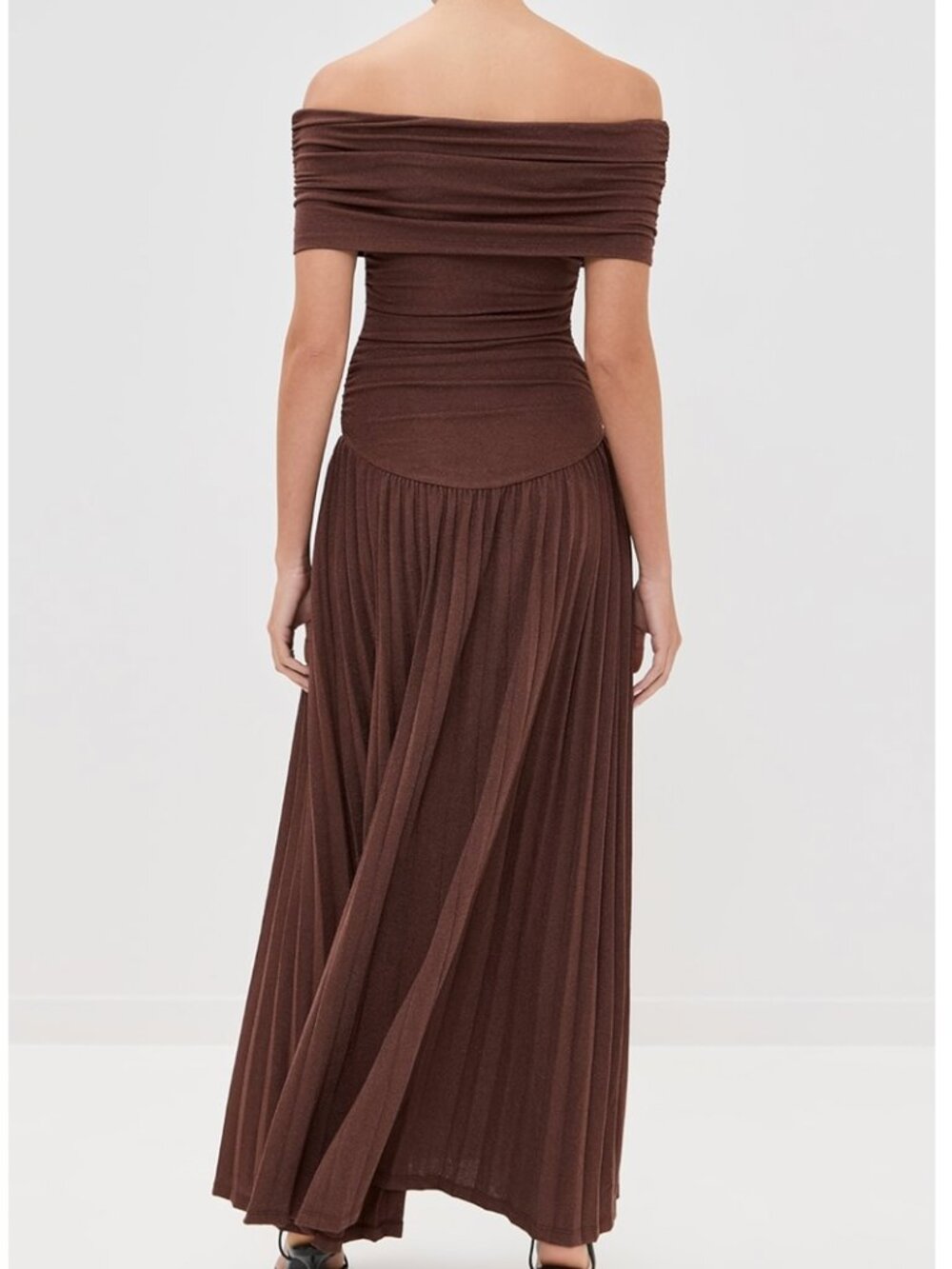 BEST Lioness Field Of Dreams Knit Maxi Dress Gown Brown Cafe - Picture 4 of 8